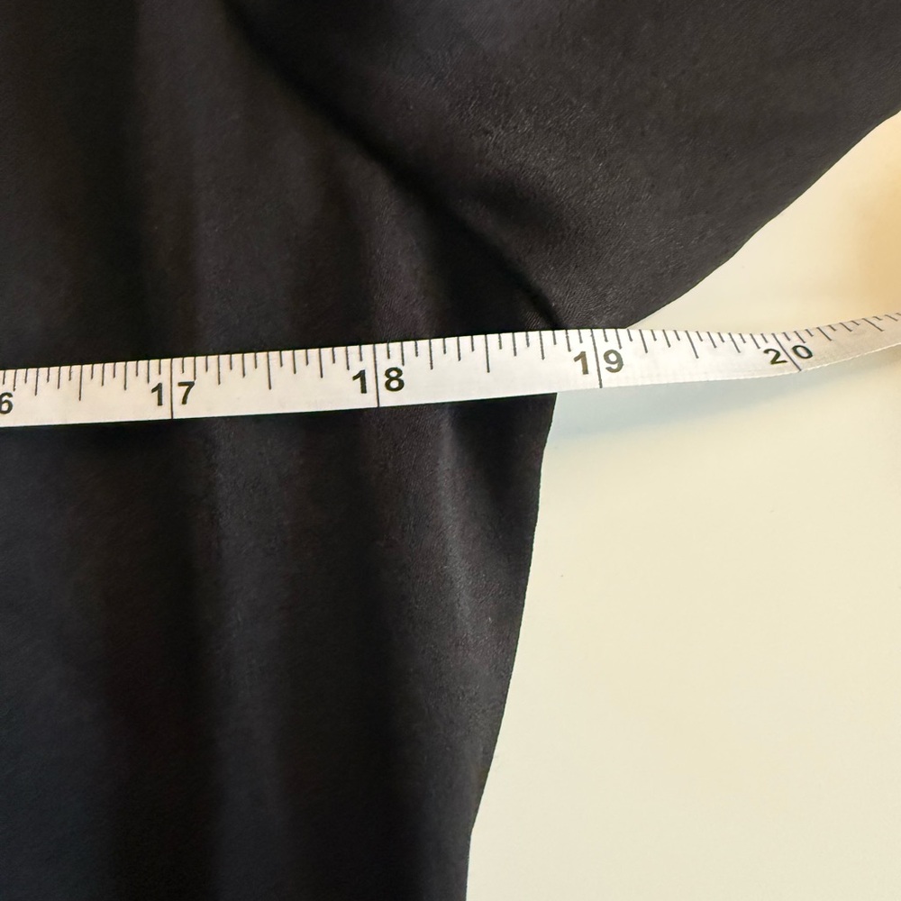 Uli Herzner Black Shirt Dress | Ruffle Hem| Silk Blend | Elegant Mini Dress - Picture 12 of 13